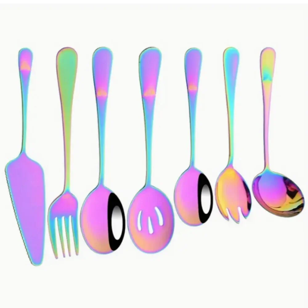 Rainbow Servingware 7 piece set NWT